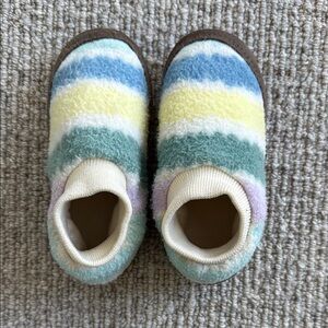 Cozy Kids' Striped Slip-On Slippers